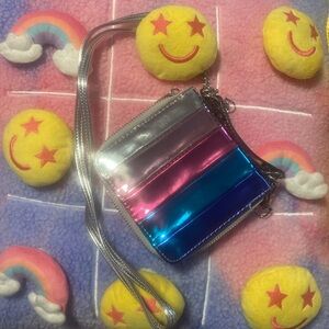 Wild Fable striped Holographic crossbody Bag
